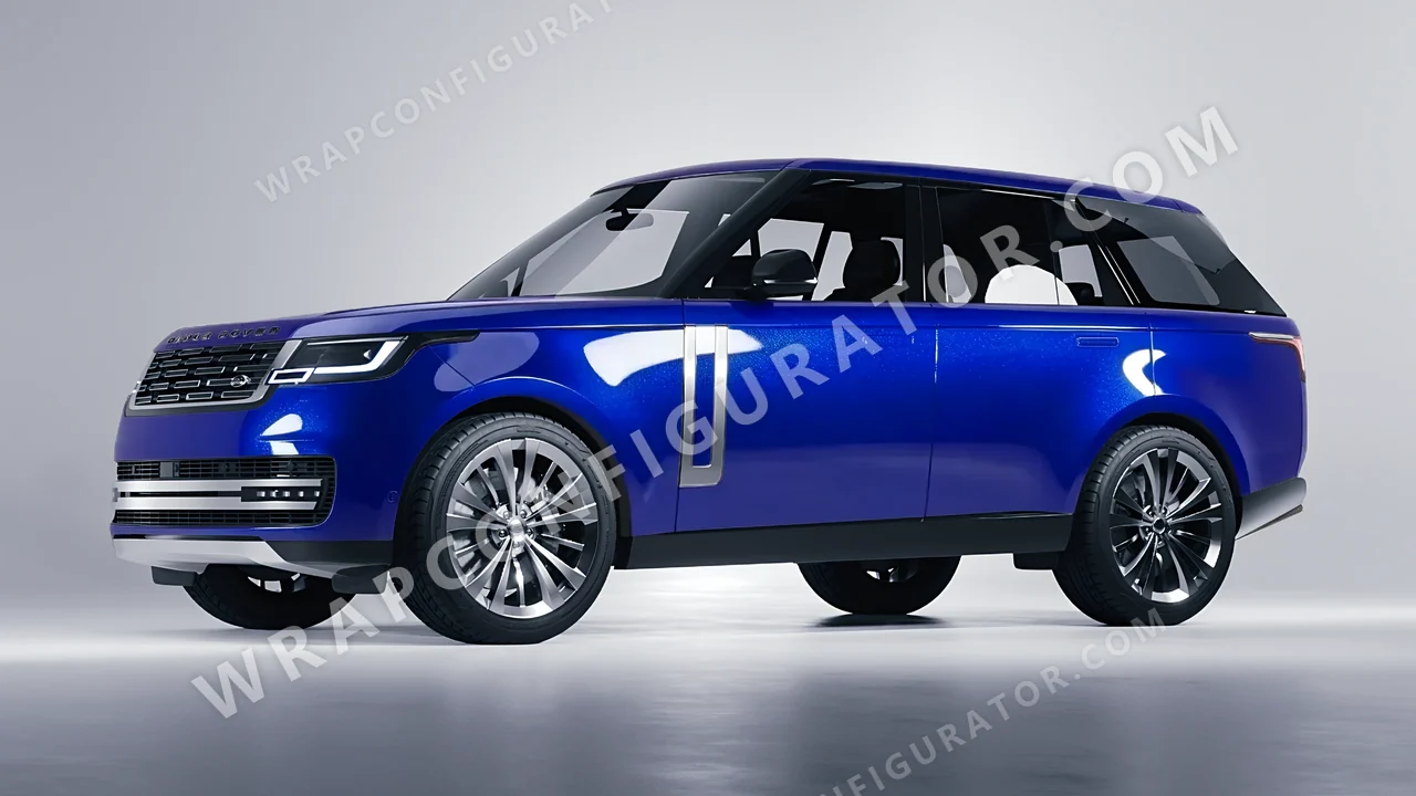 Blue Land Rover Range Rover 2024 wrapped in Inozetek Dynamic PPF Royal Blue DPPF712