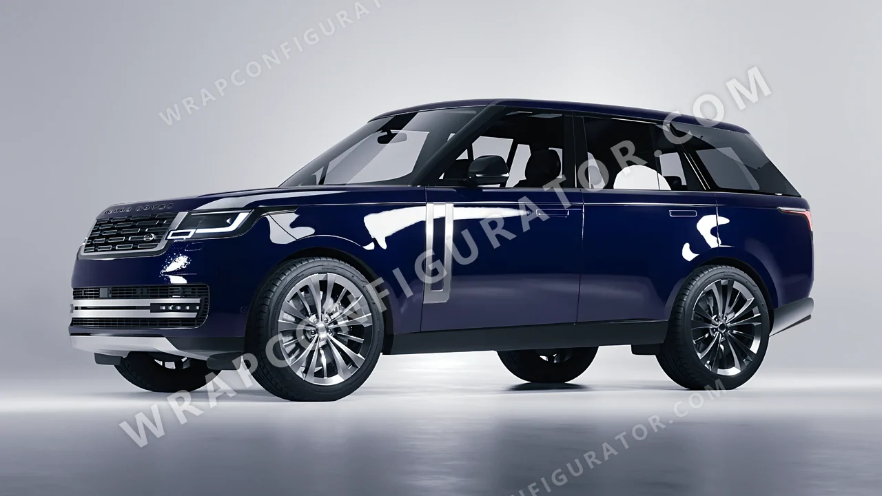 Blue Land Rover Range Rover 2024 wrapped in Inozetek Dynamic PPF SQ Navy SQ102NV
