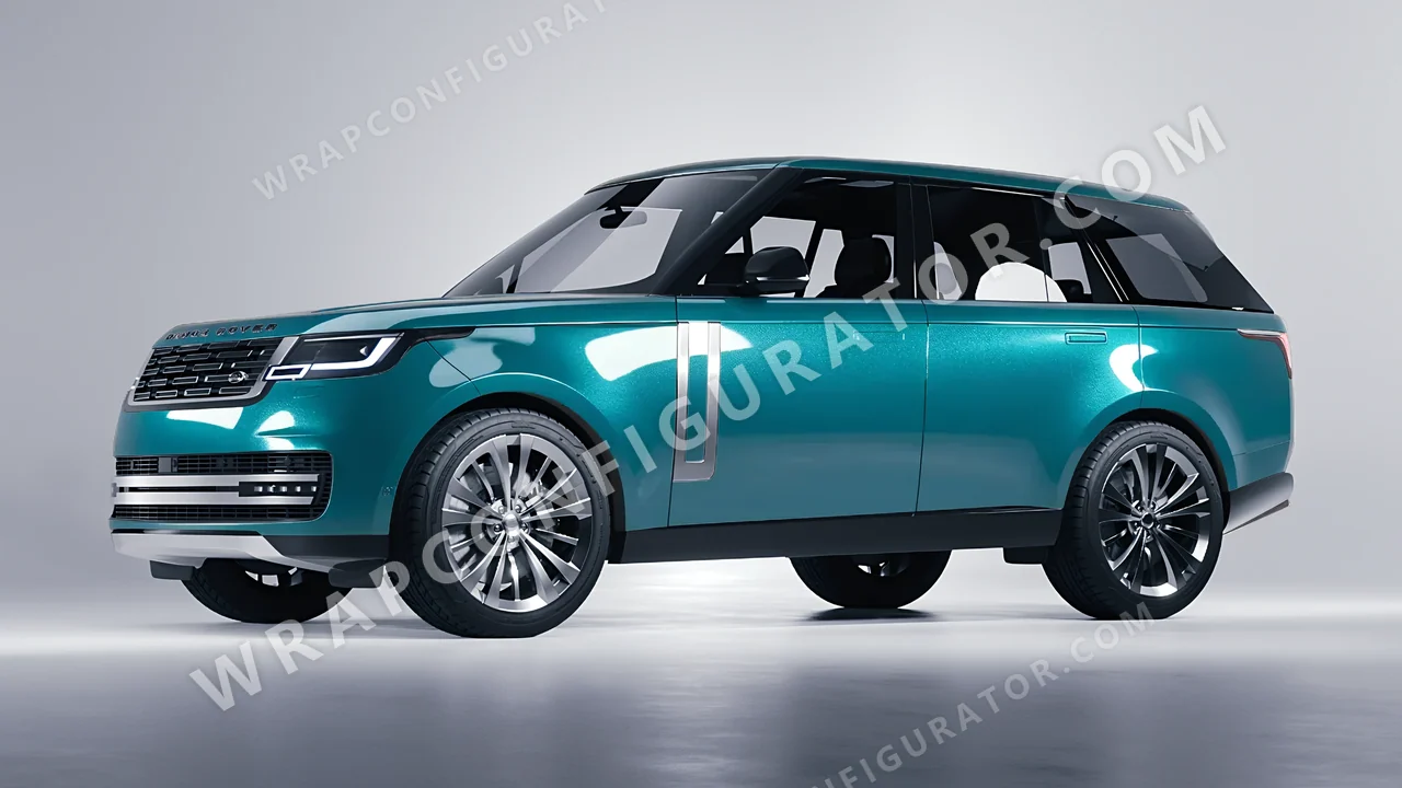 Blue Land Rover Range Rover 2024 wrapped in KPMF Dynamic Teal K75455