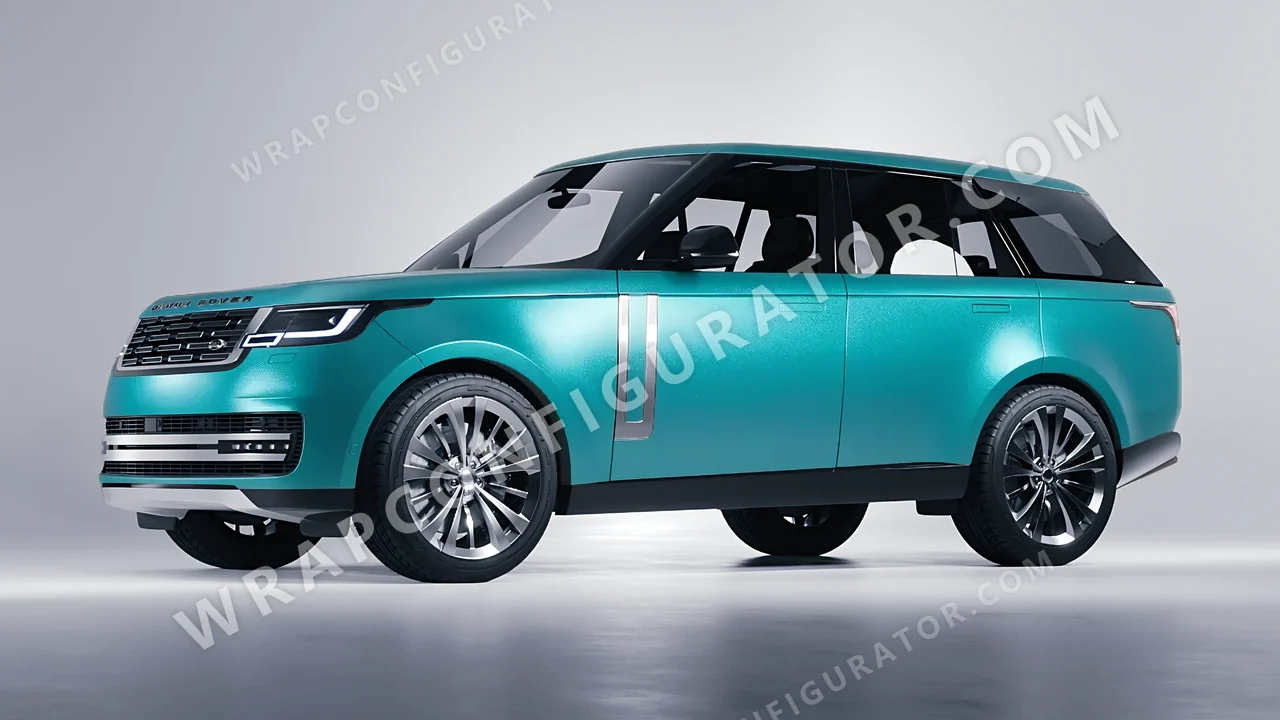 Blue Land Rover Range Rover 2024 wrapped in KPMF Matt Dynamic Turquoise K75511