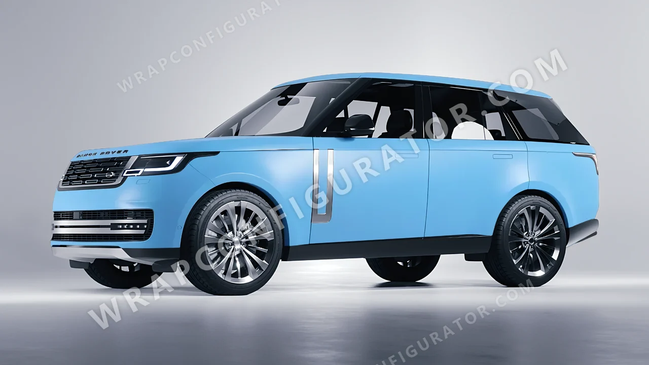 Blue Land Rover Range Rover 2024 wrapped in KPMF Matt Palladian Blue K75517