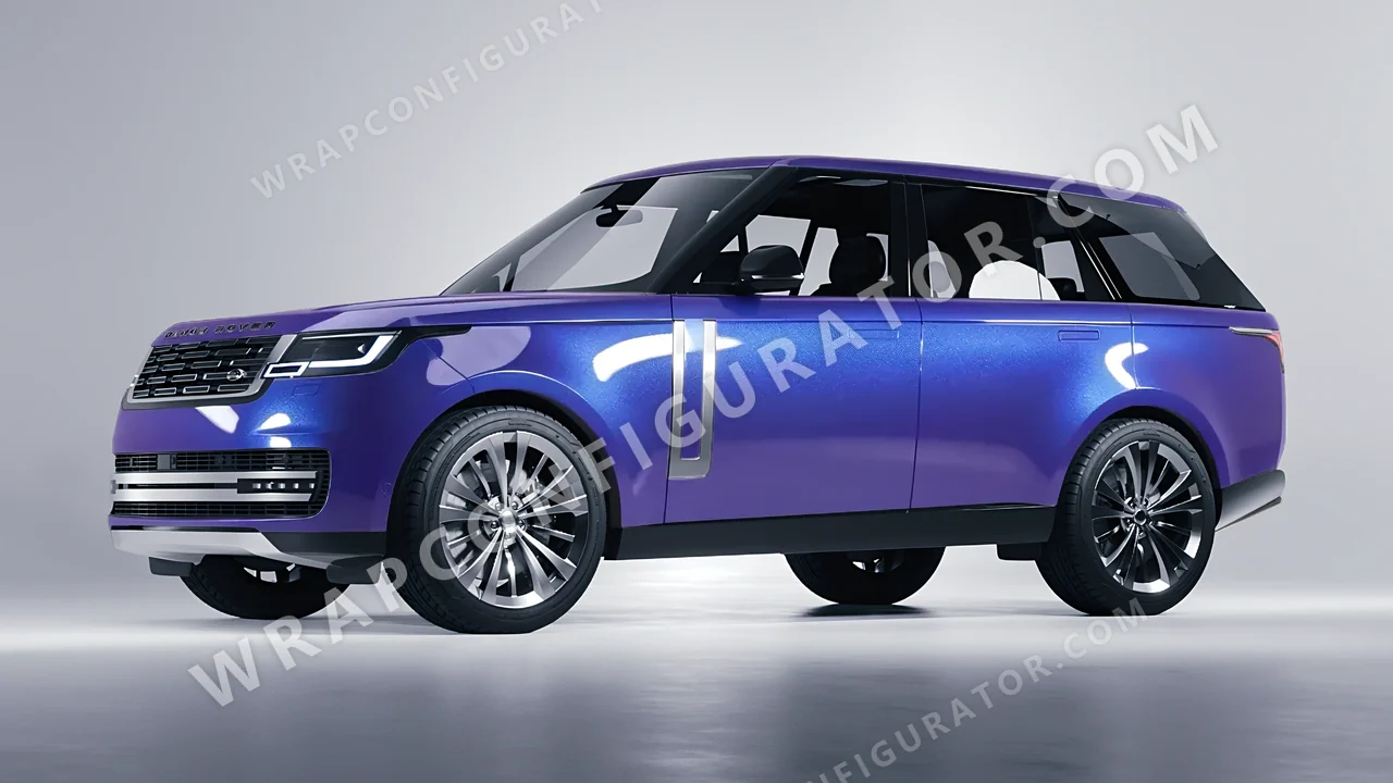 Blue Land Rover Range Rover 2024 wrapped in KPMF Twilight Sky K75417