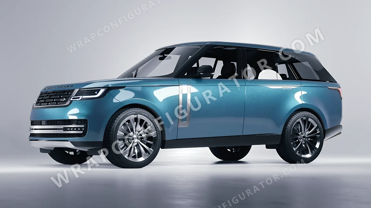Blue Land Rover Range Rover 2024 wrapped in ORACAL Ballistic Blue 970RA-571G
