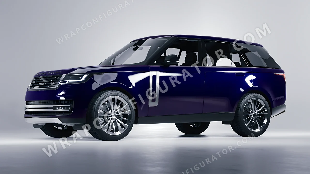 Blue Land Rover Range Rover 2024 wrapped in ORACAL Baltic Blue 970RA-178G