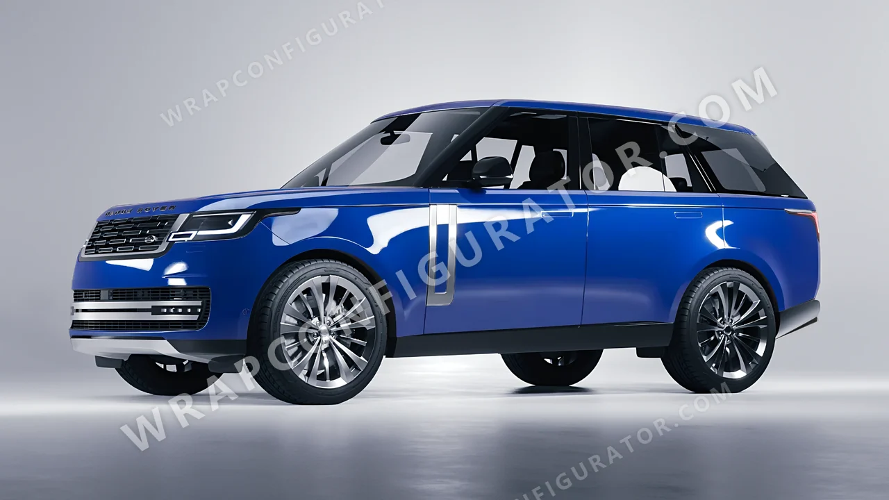 Blue Land Rover Range Rover 2024 wrapped in ORACAL Blue 970RA-067G