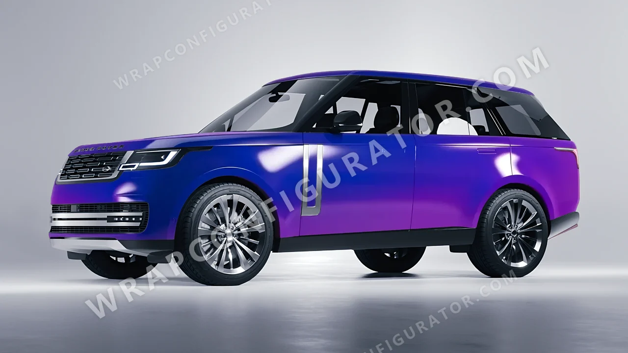 Blue Land Rover Range Rover 2024 wrapped in ORACAL Gloss Ultramarine Violet 970RA-319G