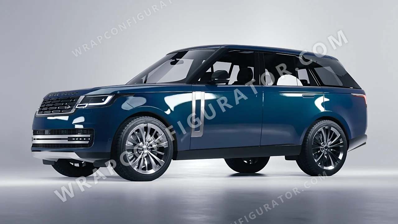 Blue Land Rover Range Rover 2024 wrapped in ORACAL Indigo Blue 970RA-544G