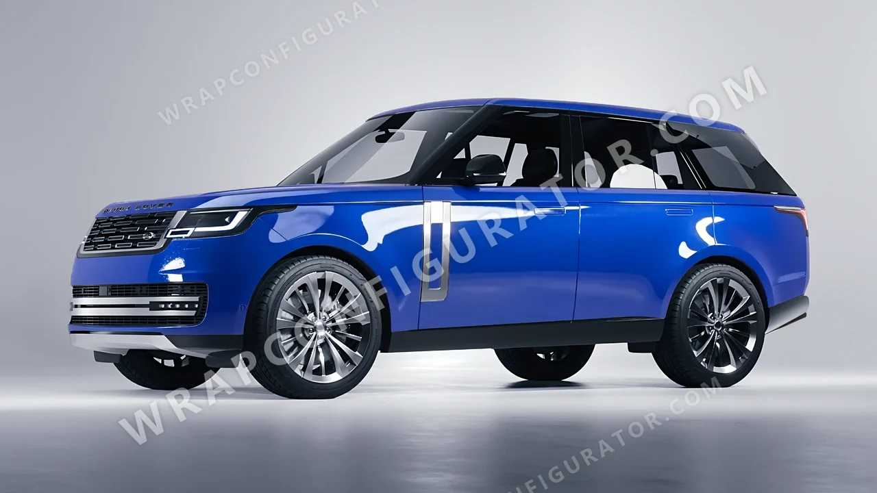 Blue Land Rover Range Rover 2024 wrapped in ORACAL King Blue 970RA-049G