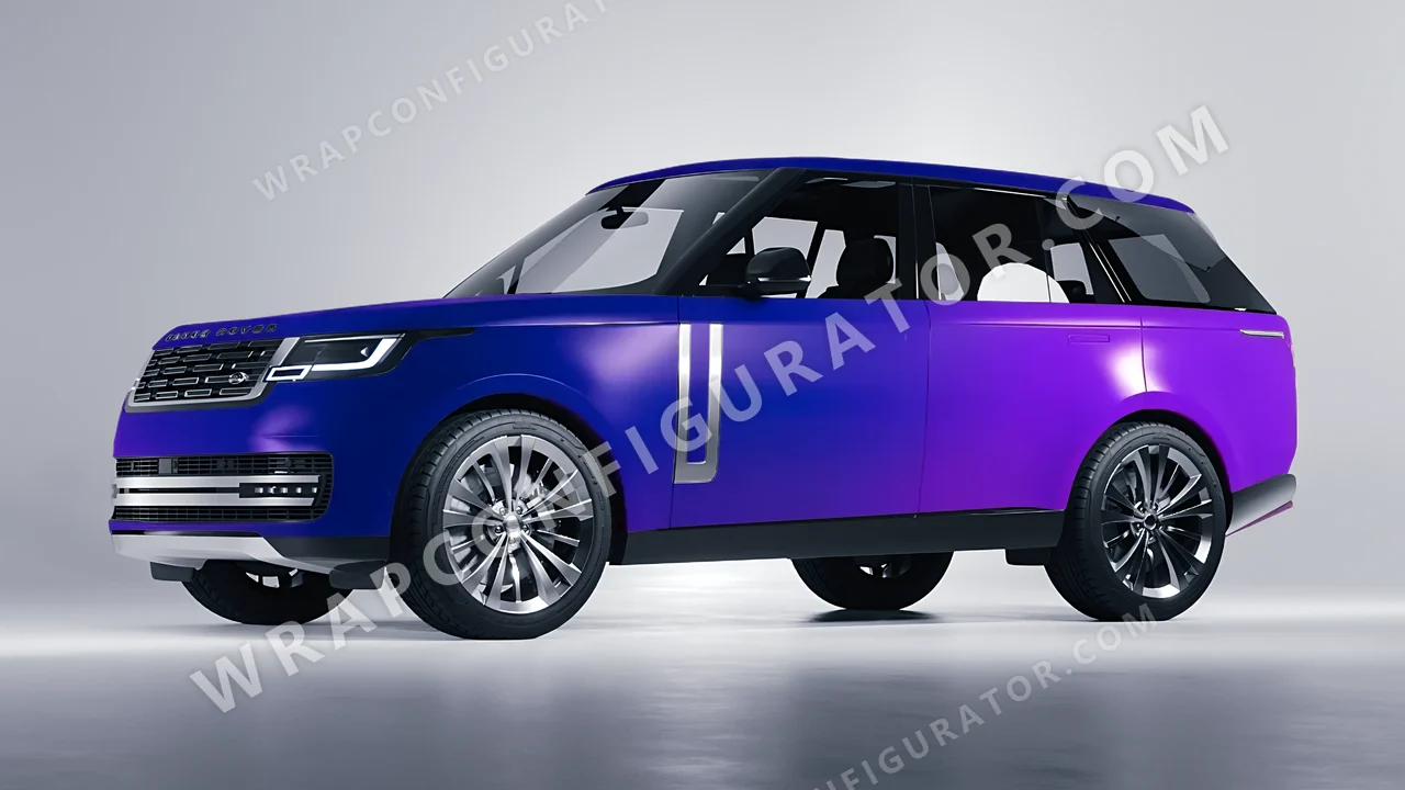 Blue Land Rover Range Rover 2024 wrapped in ORACAL Matt Ultramarine Violet 970RA-319M