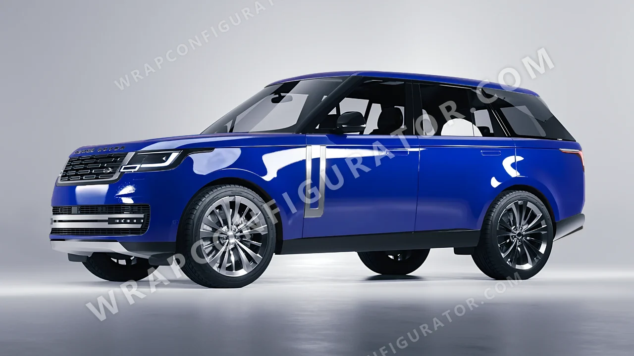Blue Land Rover Range Rover 2024 wrapped in ORACAL Night Blue 970RA-511G