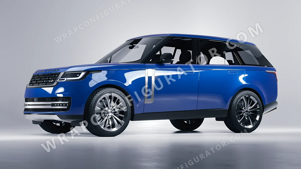 Blue Land Rover Range Rover 2024 wrapped in ORACAL Police Blue 970RA-572G