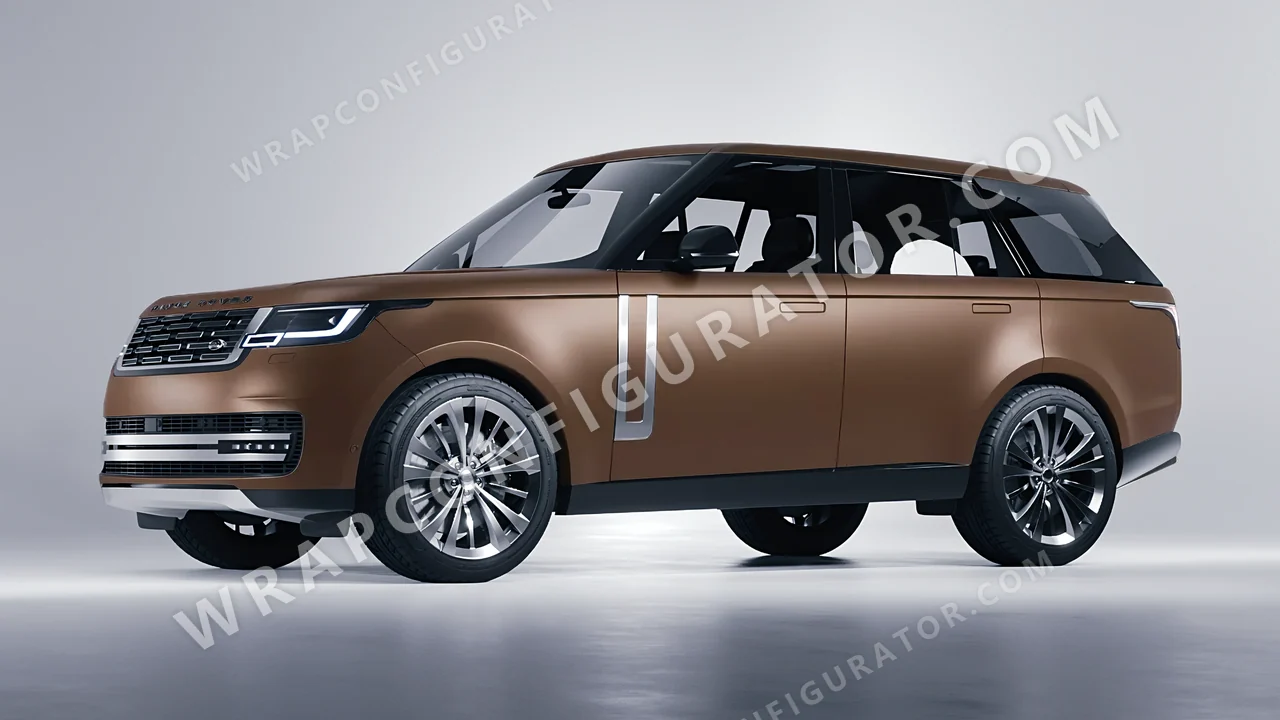 Brown Land Rover Range Rover 2024 wrapped in 3M Matte Brown Metallic M209