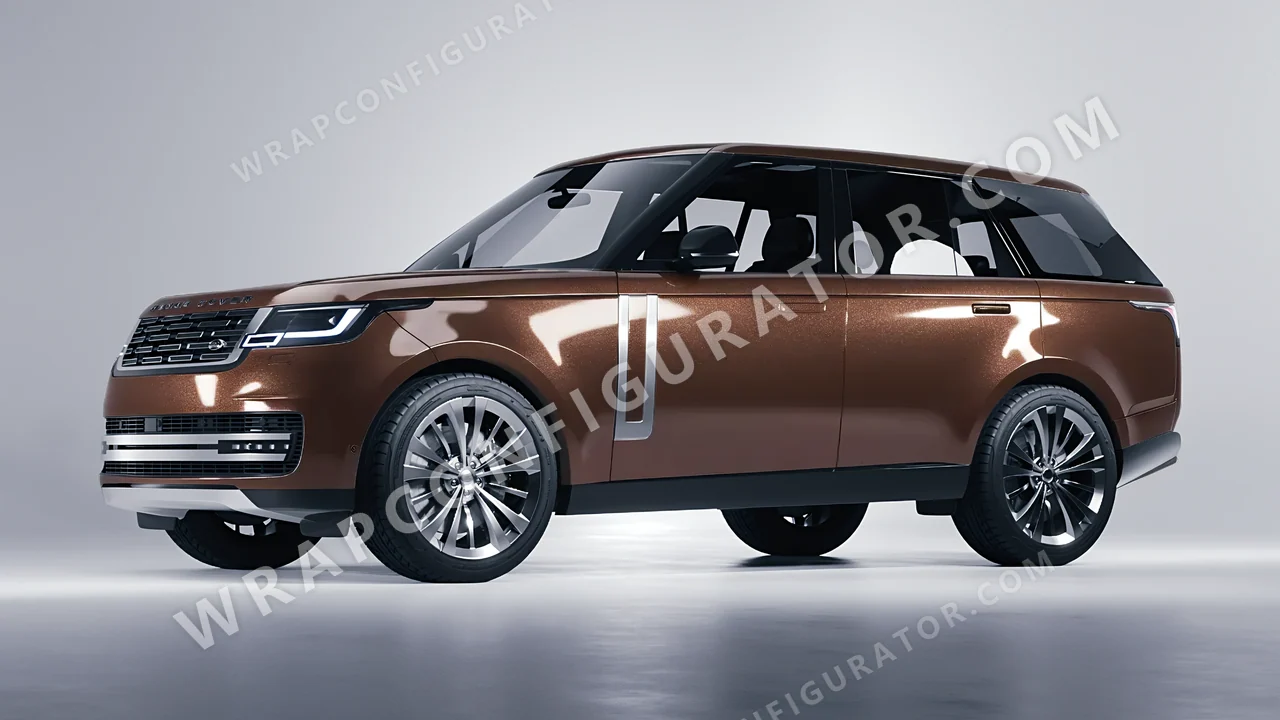 Brown Land Rover Range Rover 2024 wrapped in Avery Dennison Brown SW900-929-M