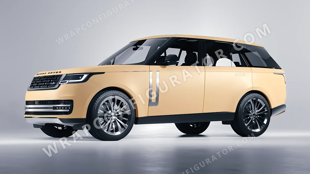 Brown Land Rover Range Rover 2024 wrapped in Inozetek Dynamic PPF Sand DPPF815