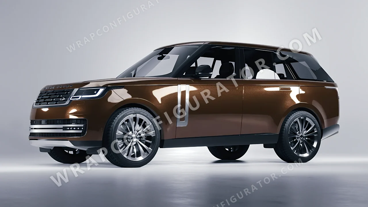 Brown Land Rover Range Rover 2024 wrapped in ORACAL Orient Brown 970RA-874G