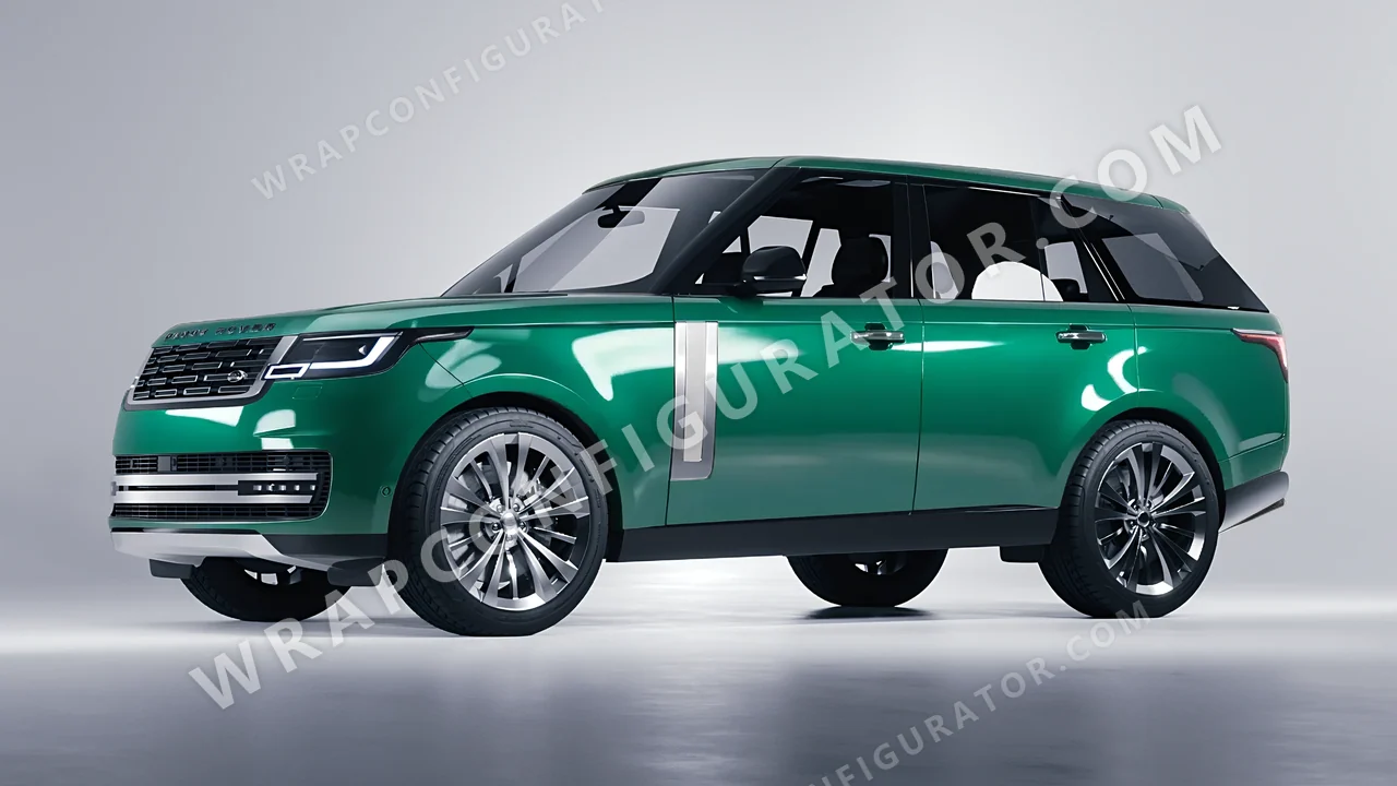 Green Land Rover Range Rover 2024 wrapped in 3M Gloss Green Envy G336