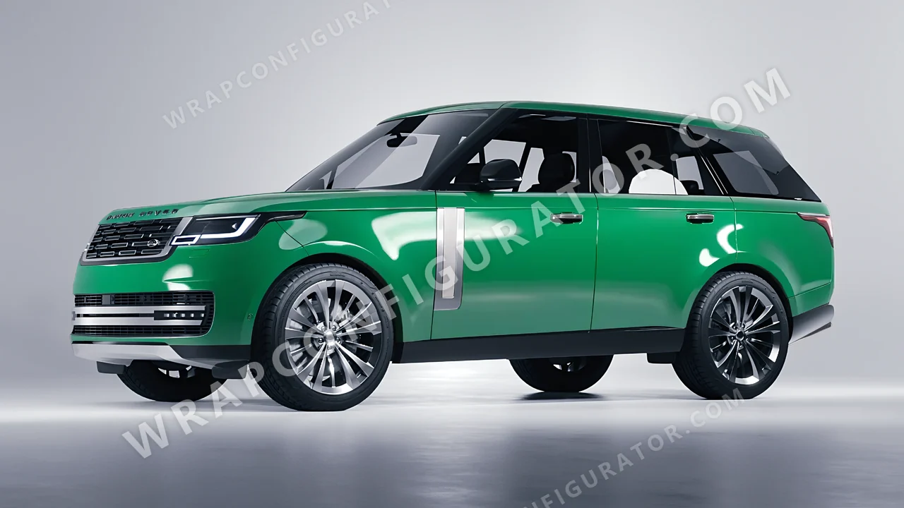 Green Land Rover Range Rover 2024 wrapped in 3M Gloss Kelly Green G46