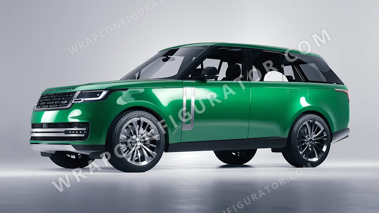 Green Land Rover Range Rover 2024 wrapped in 3M Green Envy HG336