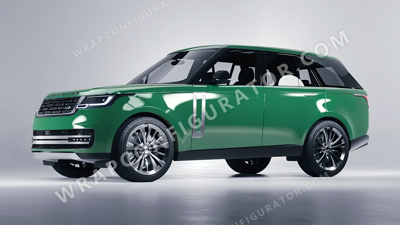 Green Land Rover Range Rover 2024 wrapped in 3M Mantis Green HG36