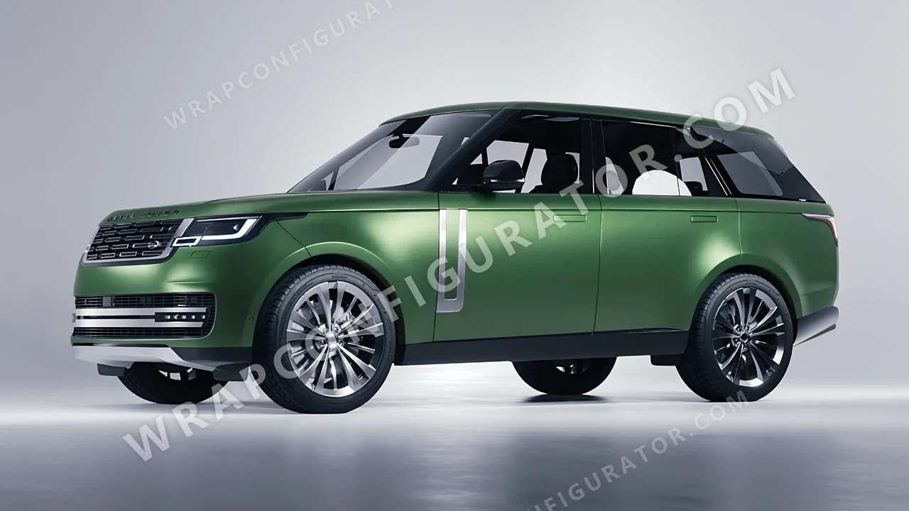 Green Land Rover Range Rover 2024 wrapped in Avery Dennison Apple Green SW900-745-M