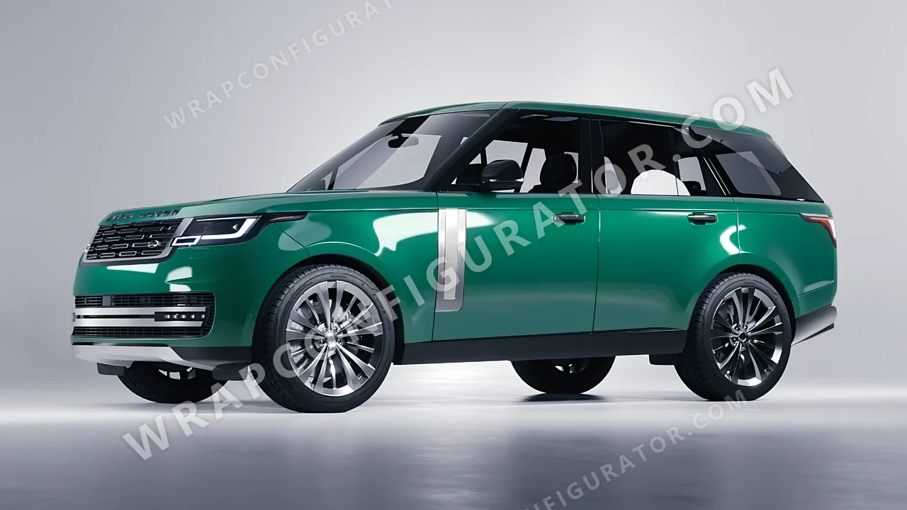 Green Land Rover Range Rover 2024 wrapped in Avery Dennison Emerald Green SW900-771-O