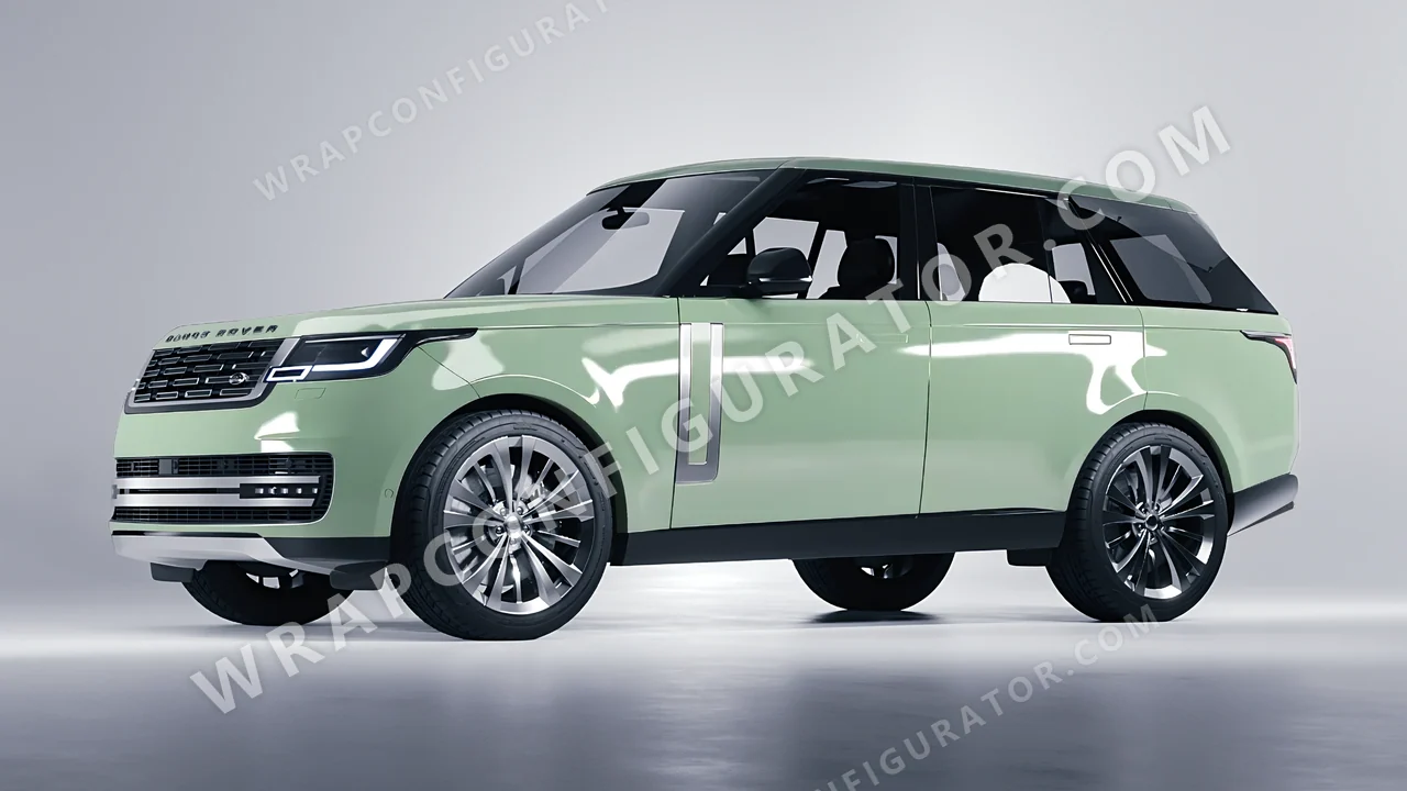 Green Land Rover Range Rover 2024 wrapped in Avery Dennison Light Pistachio SW900-728-O