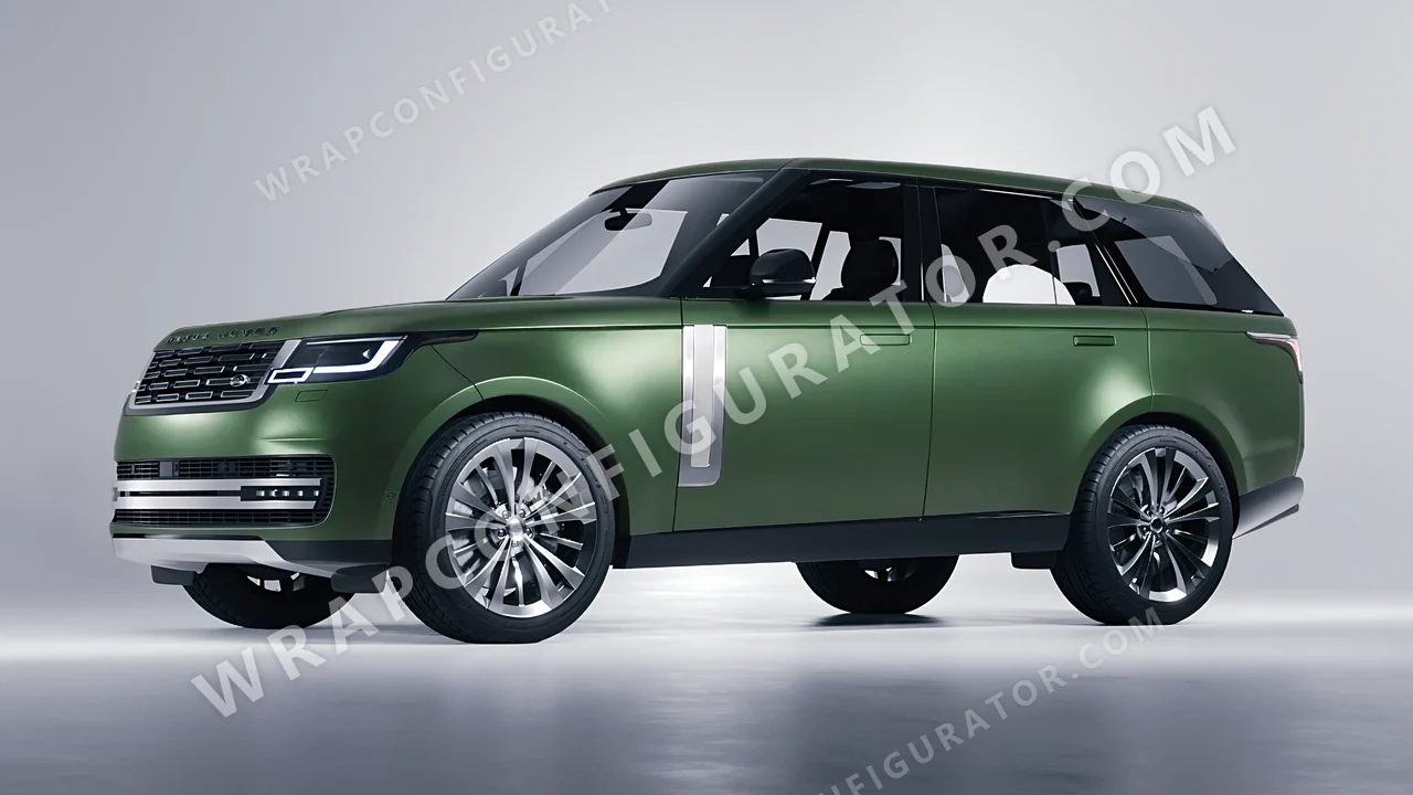 Green Land Rover Range Rover 2024 wrapped in Avery Dennison Moss Green SW900-737-M