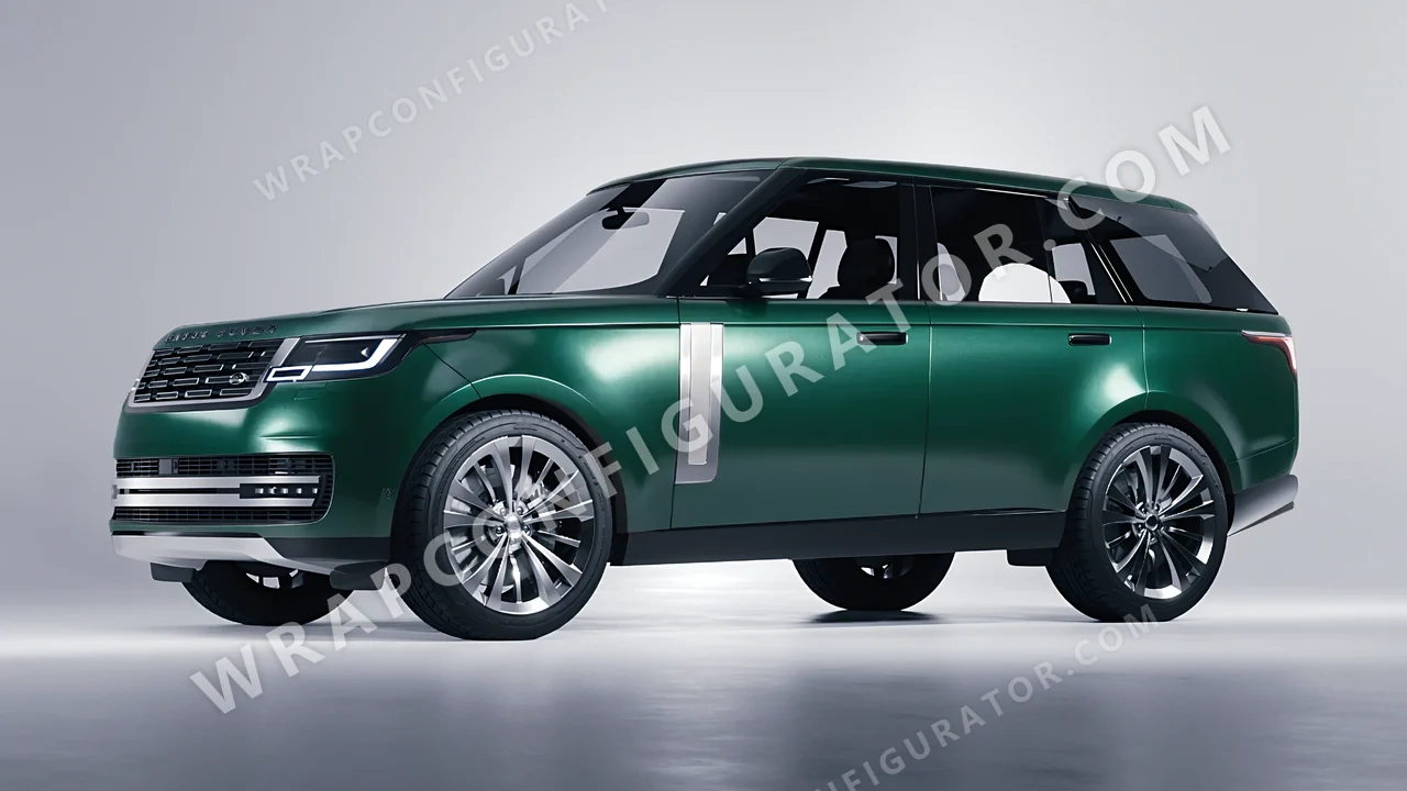 Green Land Rover Range Rover 2024 wrapped in Avery Dennison Pearl Dark Green SW900-796-S