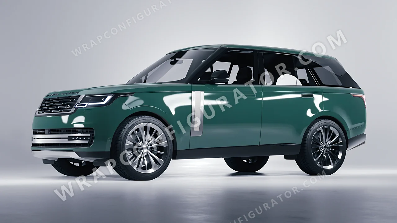 Green Land Rover Range Rover 2024 wrapped in Avery Dennison Smooth Sage SW900-729-O