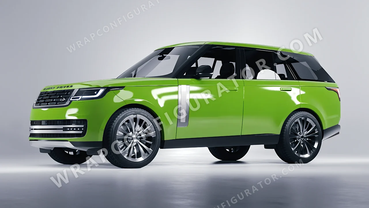 Green Land Rover Range Rover 2024 wrapped in Avery Dennison Tropical Vacation Green SW900-701-O