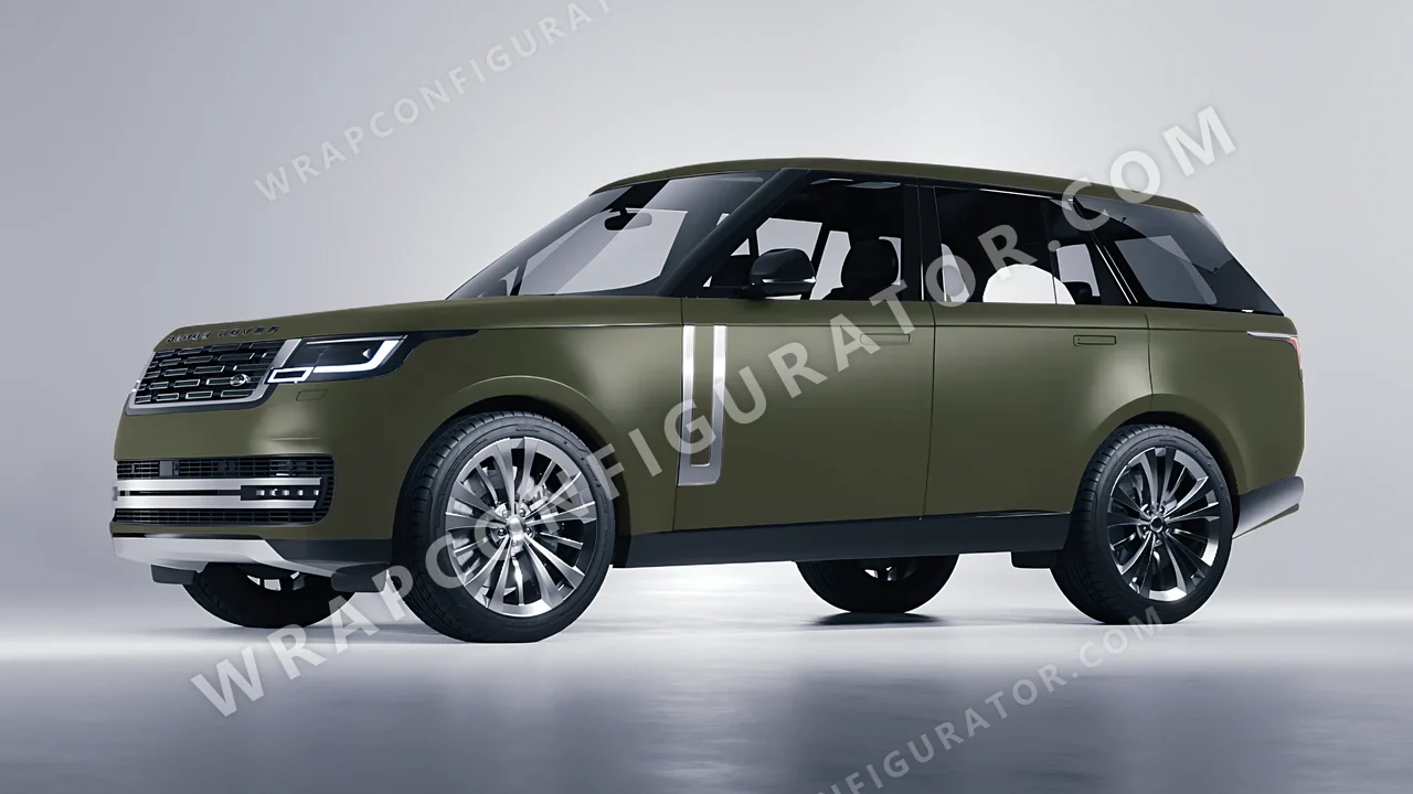 Green Land Rover Range Rover 2024 wrapped in Colourshield PPF by HyperPro Army Green SMF04-P