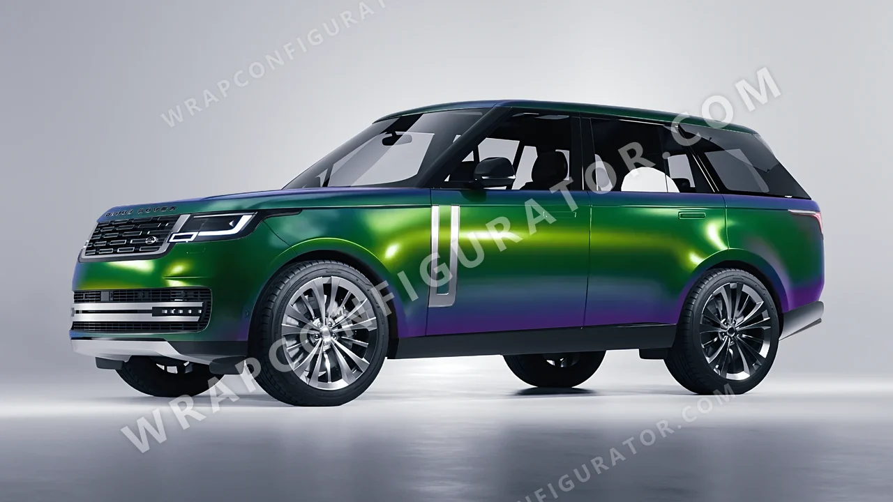 Green Land Rover Range Rover 2024 wrapped in Colourshield PPF by HyperPro Aurora Green GB01-P