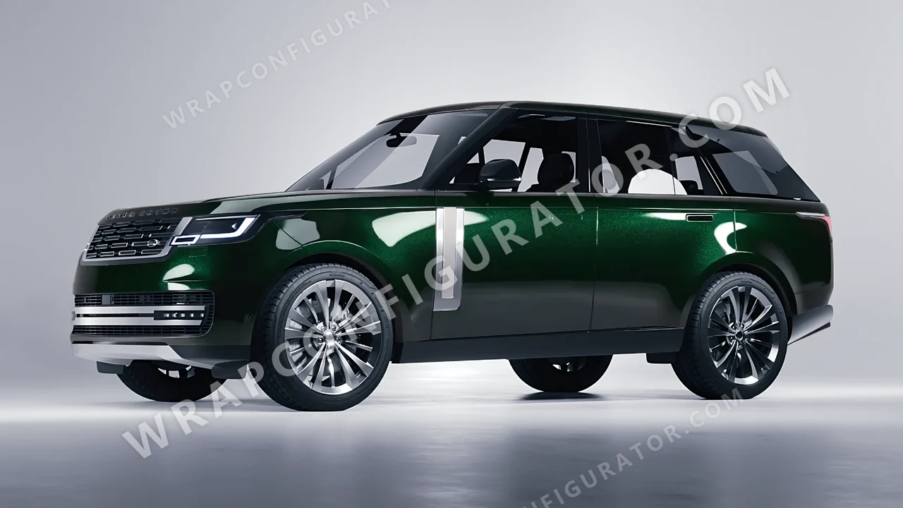 Green Land Rover Range Rover 2024 wrapped in Colourshield PPF by HyperPro Dark Emerald HGM43-P