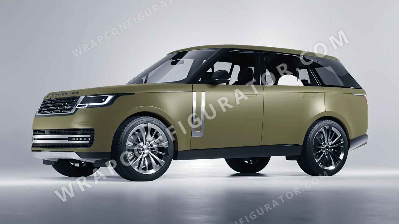 Green Land Rover Range Rover 2024 wrapped in Colourshield PPF by HyperPro Khaki Green SMF05-P