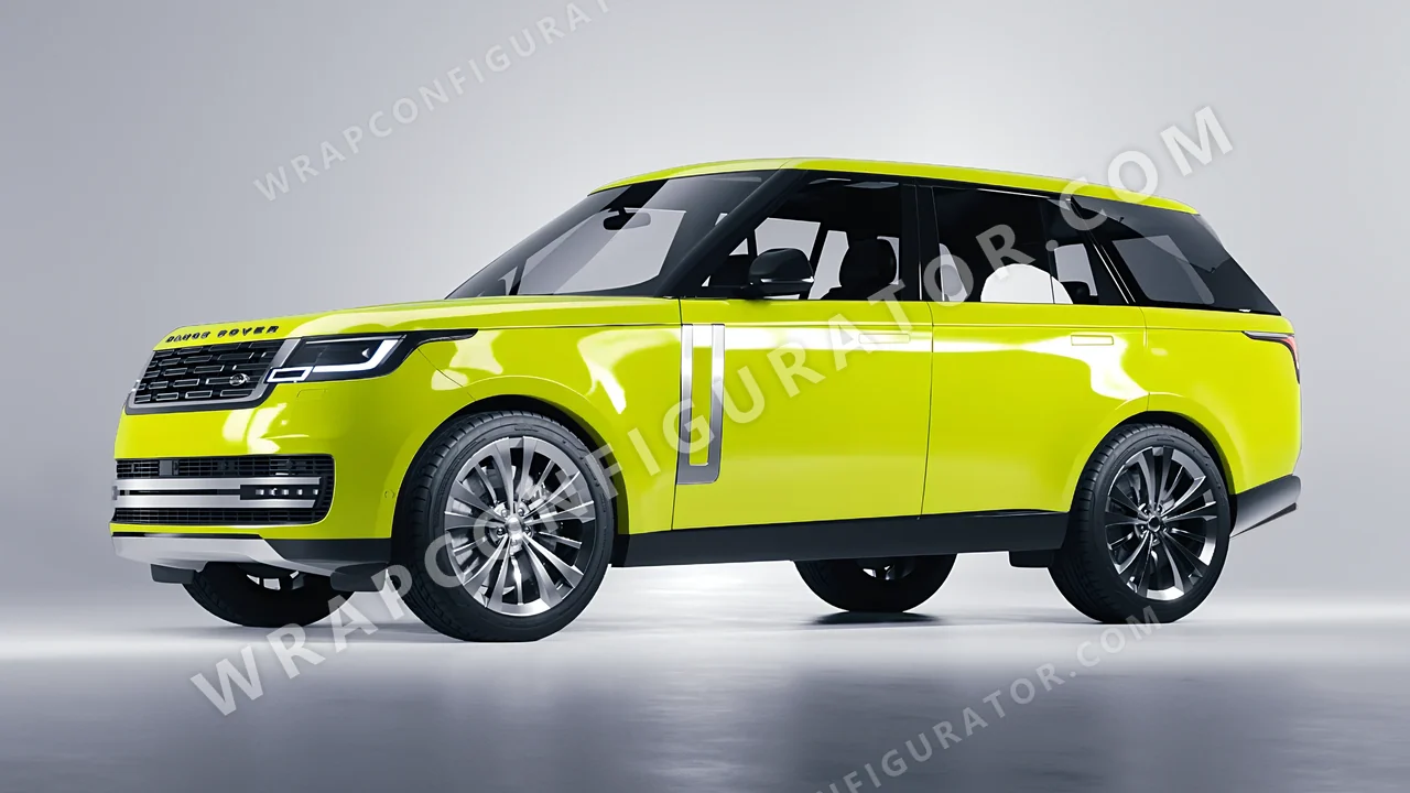 Green Land Rover Range Rover 2024 wrapped in Colourshield PPF by HyperPro Lemon Green HGF77-P