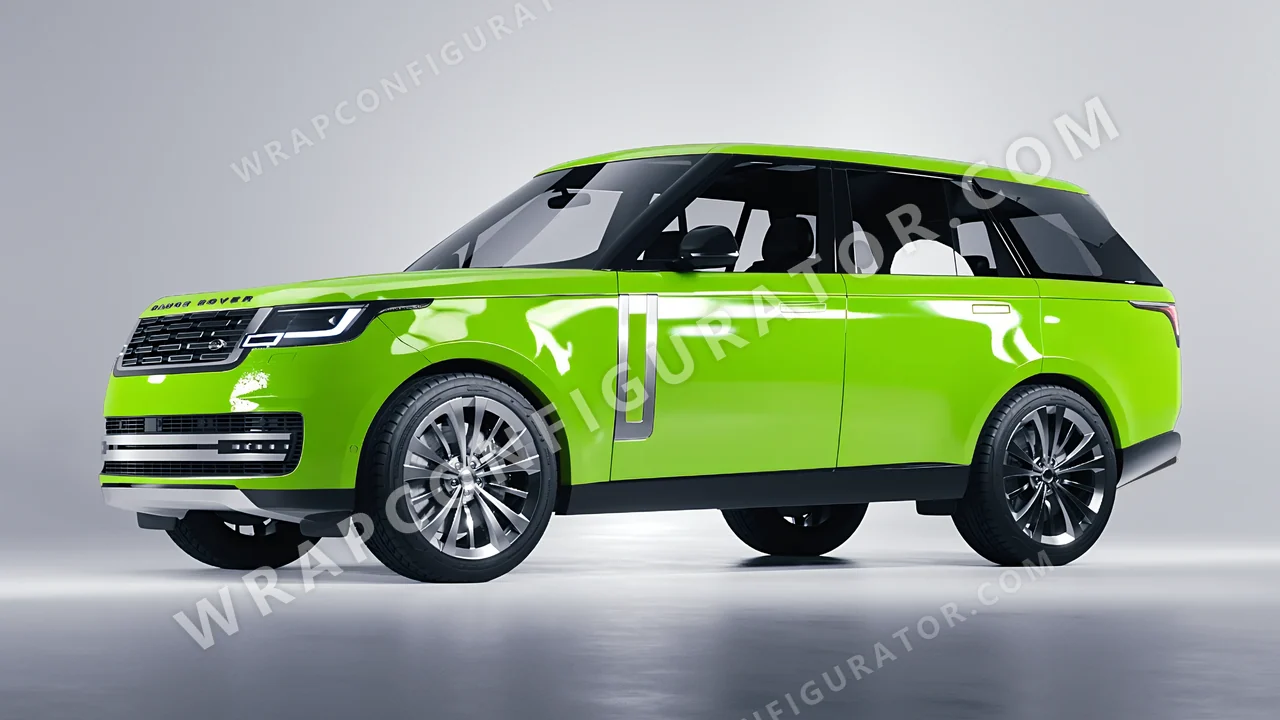 Green Land Rover Range Rover 2024 wrapped in Colourshield PPF by HyperPro Neon Green HGF76-P