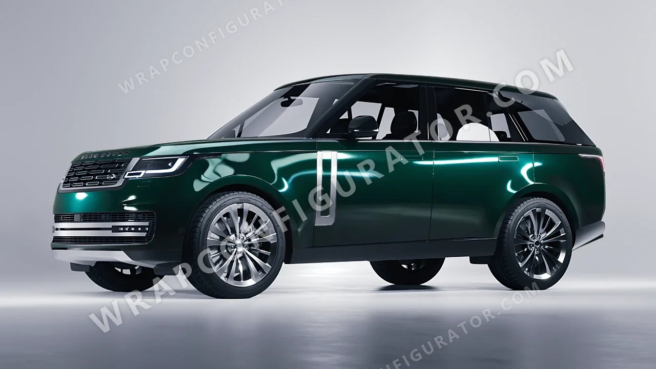 Green Land Rover Range Rover 2024 wrapped in Colourshield PPF by HyperPro Retro Deep Green HGF31-P