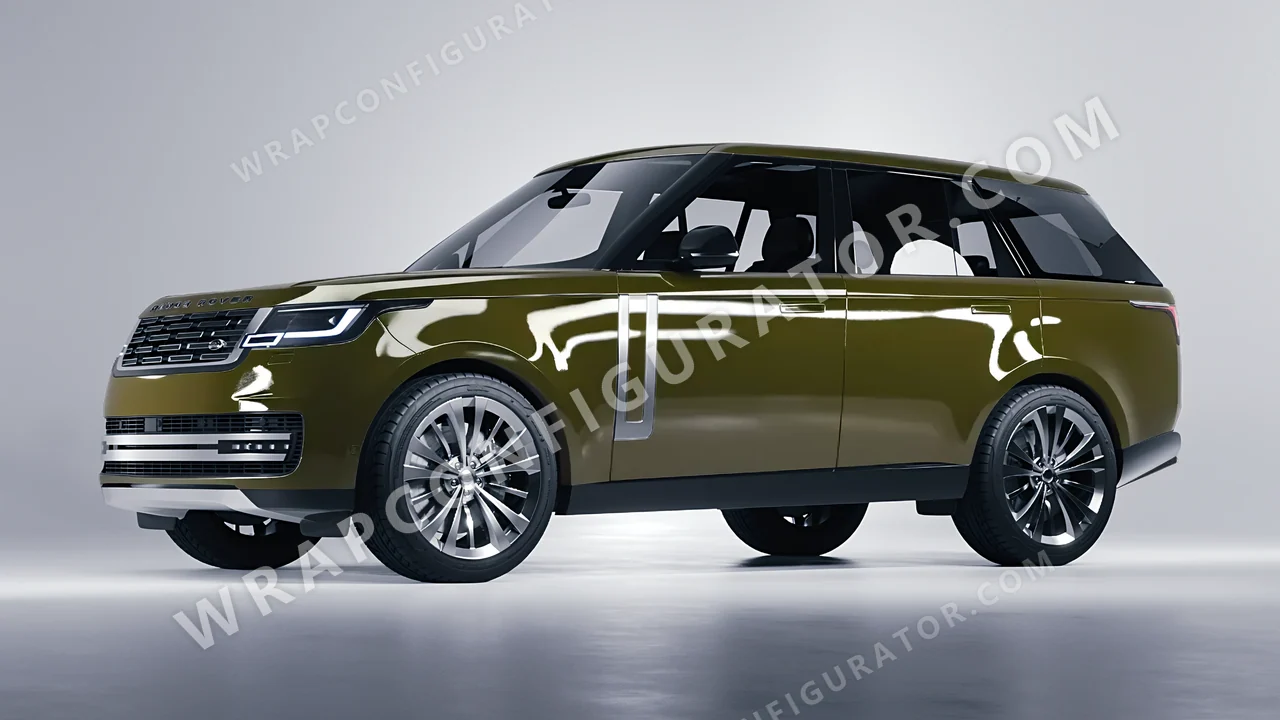 Green Land Rover Range Rover 2024 wrapped in Inozetek Dynamic PPF Army Green DPPF933