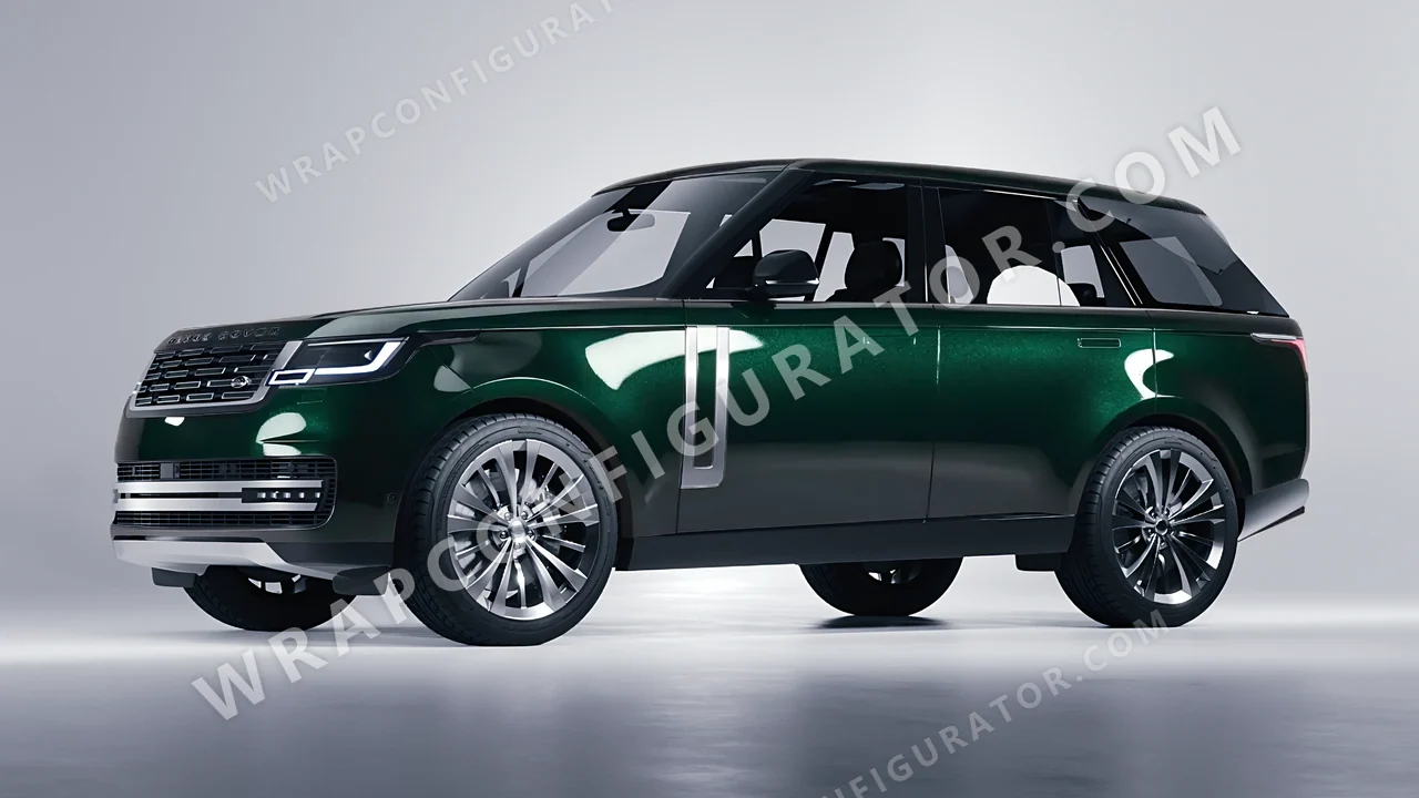 Green Land Rover Range Rover 2024 wrapped in Inozetek Dynamic PPF Dark Emerald DPPF930