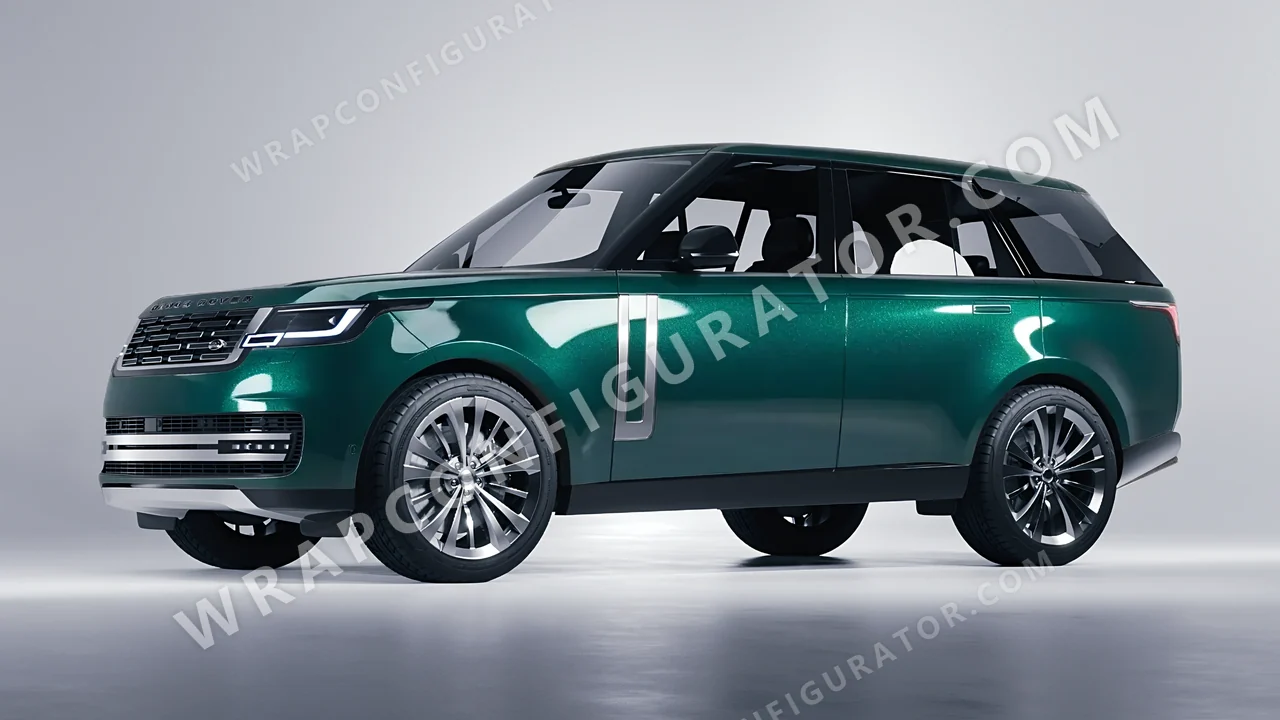Green Land Rover Range Rover 2024 wrapped in Inozetek Dynamic PPF Emerald Green DPPF902