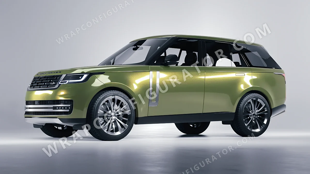 Green Land Rover Range Rover 2024 wrapped in Inozetek Dynamic PPF Golden Green DPPF929