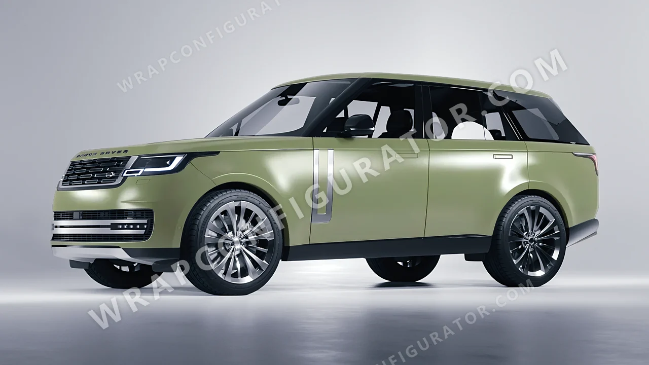 Green Land Rover Range Rover 2024 wrapped in Inozetek Dynamic PPF Khaki Green DPPF812