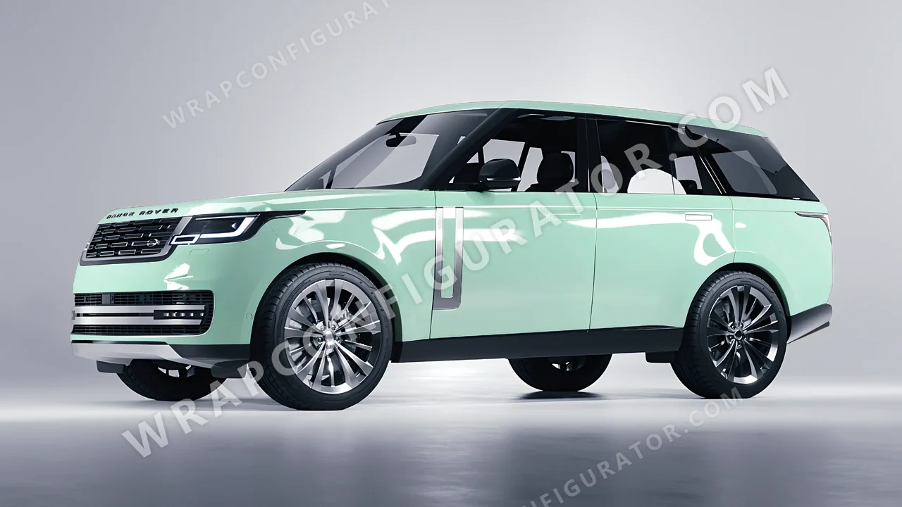 Green Land Rover Range Rover 2024 wrapped in Inozetek Dynamic PPF Light Mint DPPF934