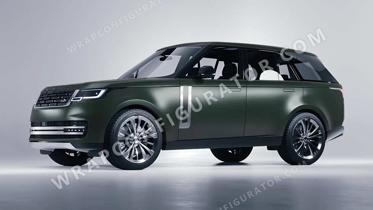 Green Land Rover Range Rover 2024 wrapped in Inozetek Dynamic PPF Midnight Moss DPPF804
