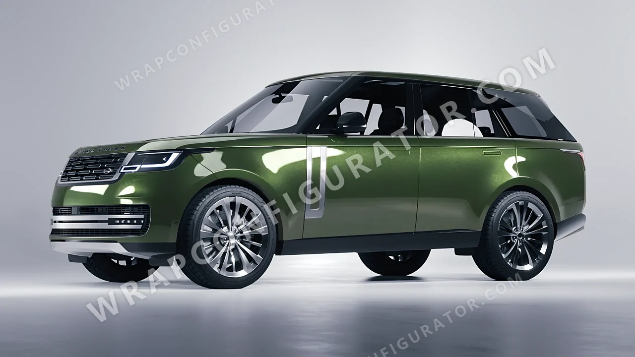 Green Land Rover Range Rover 2024 wrapped in Inozetek Dynamic PPF Olive DPPF931