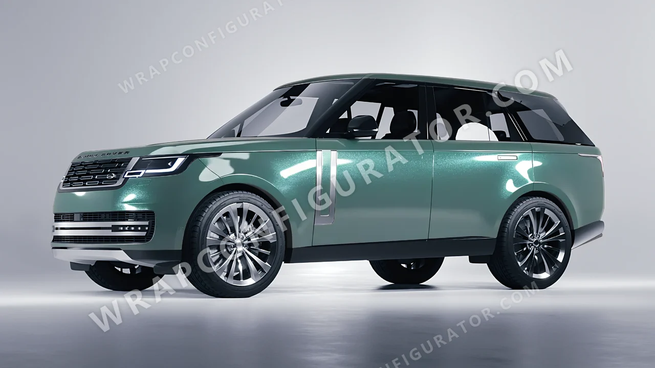 Green Land Rover Range Rover 2024 wrapped in Inozetek Dynamic PPF Sage Green DPPF710