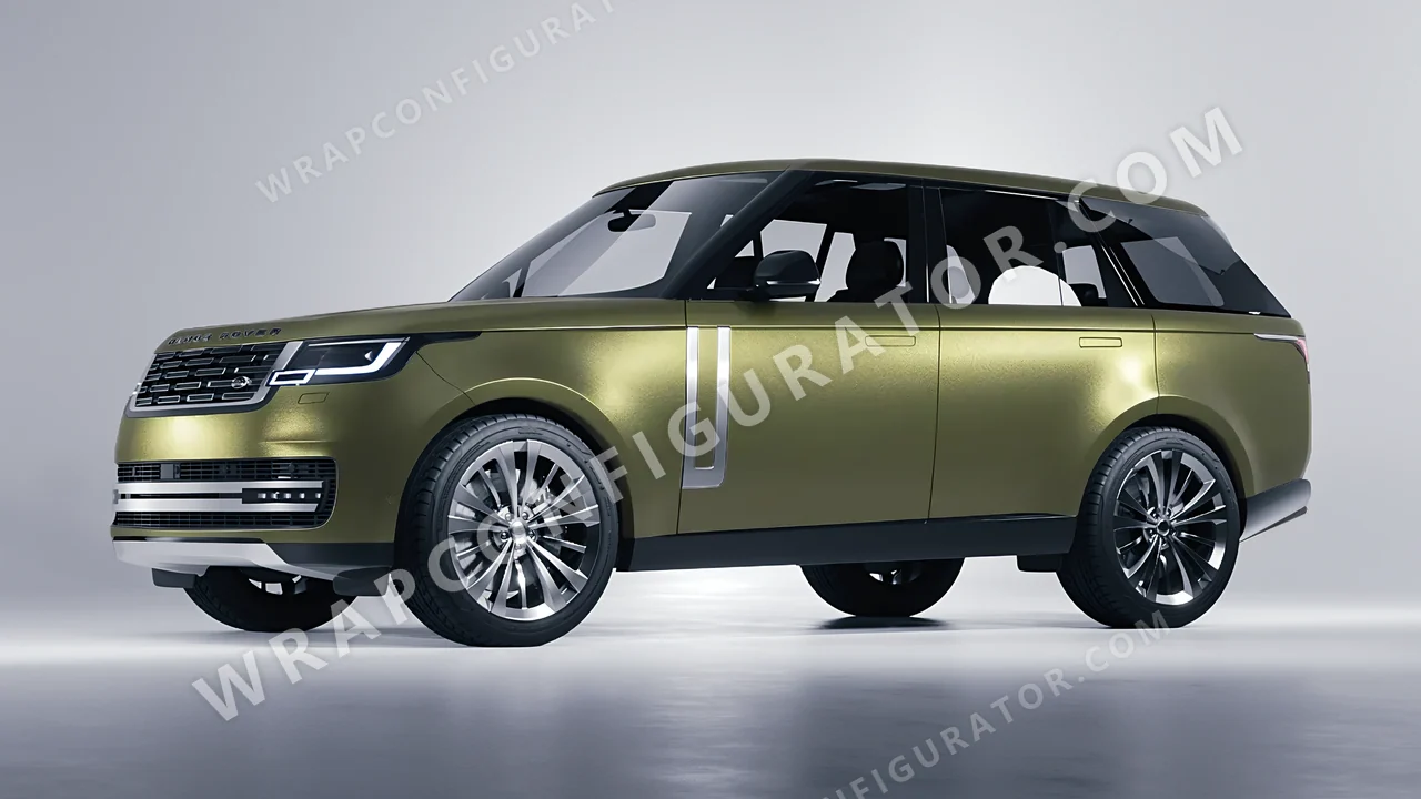Green Land Rover Range Rover 2024 wrapped in Inozetek Dynamic PPF Titanium Green DPPF817