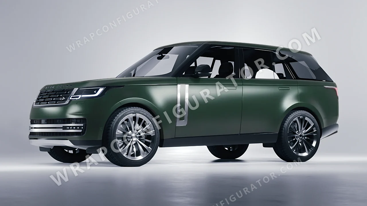 Green Land Rover Range Rover 2024 wrapped in Inozetek Dynamic PPF Urban British Green URBN101