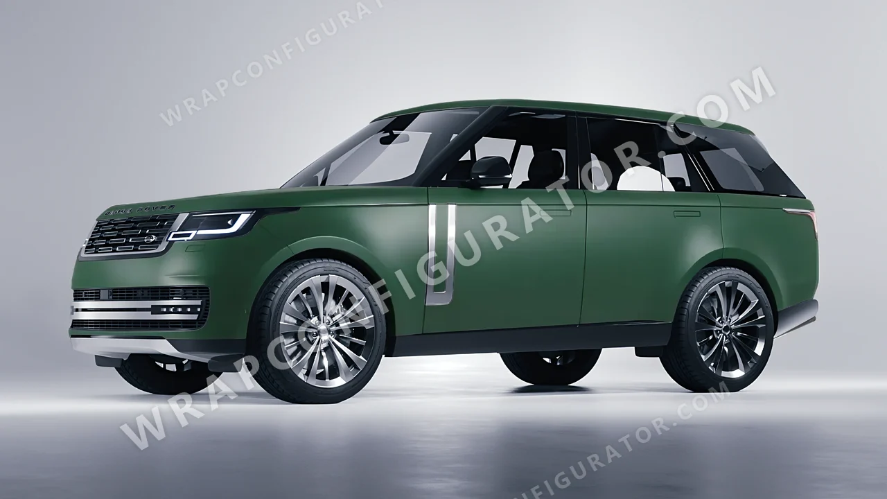 Green Land Rover Range Rover 2024 wrapped in KPMF Absolute Matt Forest Green K75806