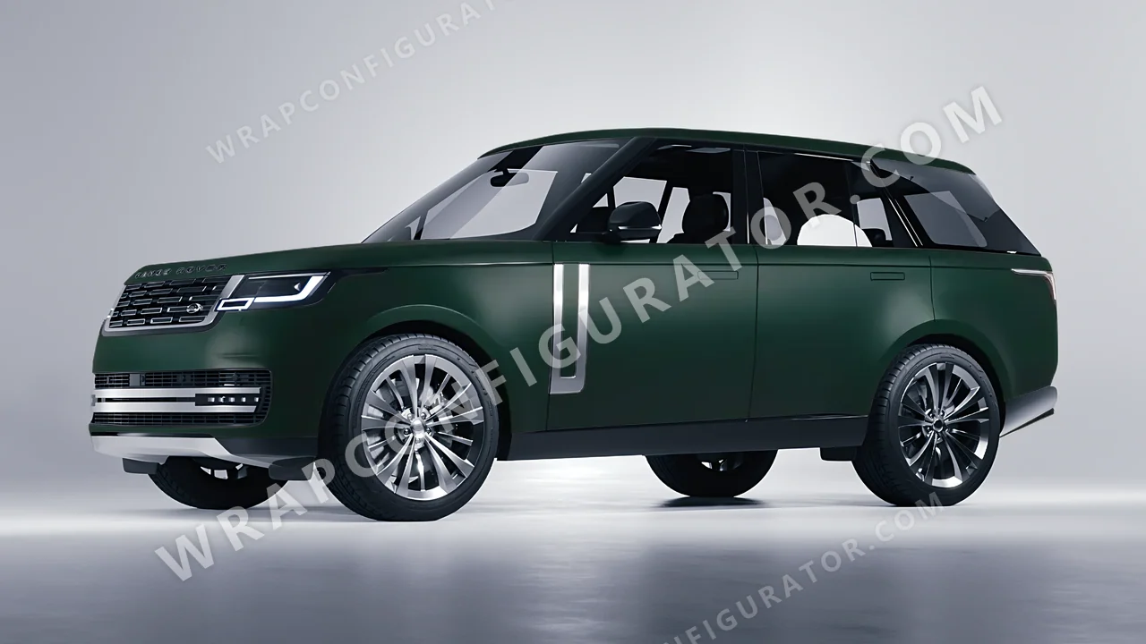 Green Land Rover Range Rover 2024 wrapped in KPMF Frozen Emerald Matt K75577